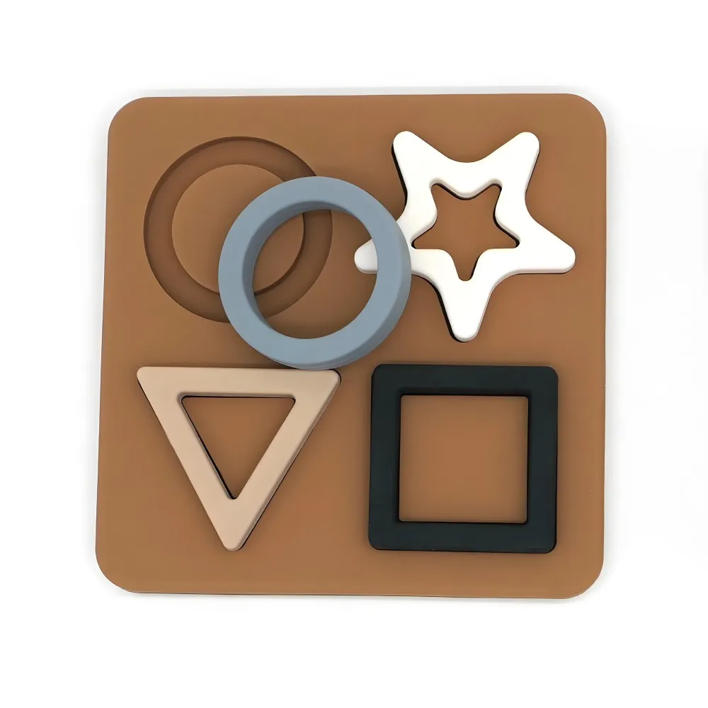 Siliconen vormherkenningspuzzel voor kinderen Educatief speelgoed Vroeg leren Grafische verlichting Leuke hersenkraker Cadeau