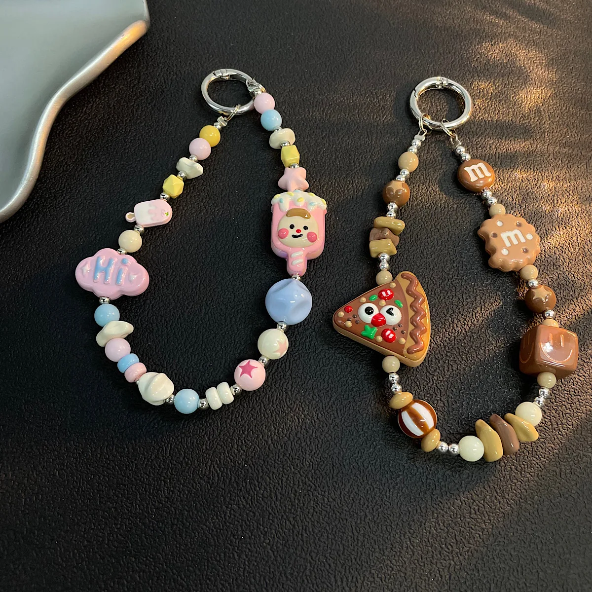 

Mobile Phone Lanyard New Ins Color Cartoon Snack Accessories Cookies Phone Case Hanging Chain Bag Phone Chain Women's Model