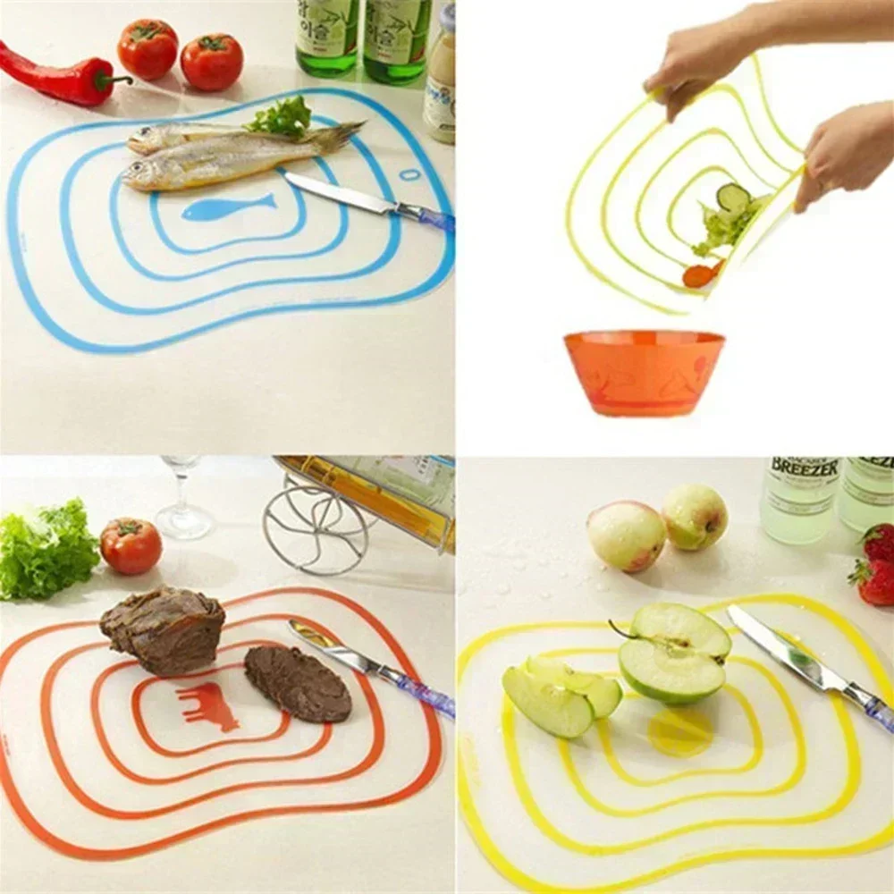 Chopping Blocks Kithcen Flexible Clear Good Cutting Boards Non-slip Fruit Vegetable Meat Chopping Board Kitchen Table Cutting