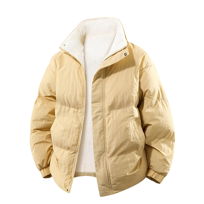 Hommes Parkas épais chaud hiver veste matelassée veste ample décontracté coton rembourré manteau automne hiver col montant vêtements d'extérieur