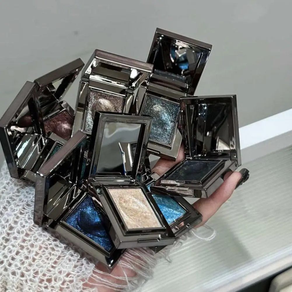 Pearl Light Single Eye Shadow Palette Dark Silver Wet Pigments Eyes Shadow Highlighter Cosmetics Pearl W6G1