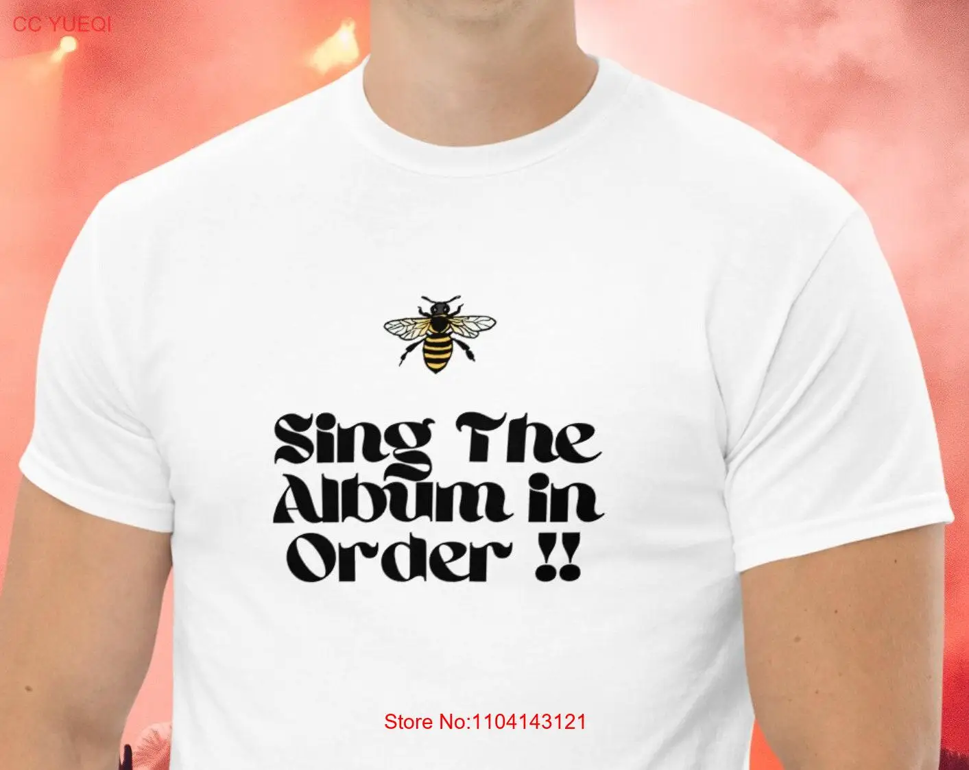 

Sing The Album in Order ConcerT T Shirt World Tour Bee Beehive Funny classic tee long or short sleeves