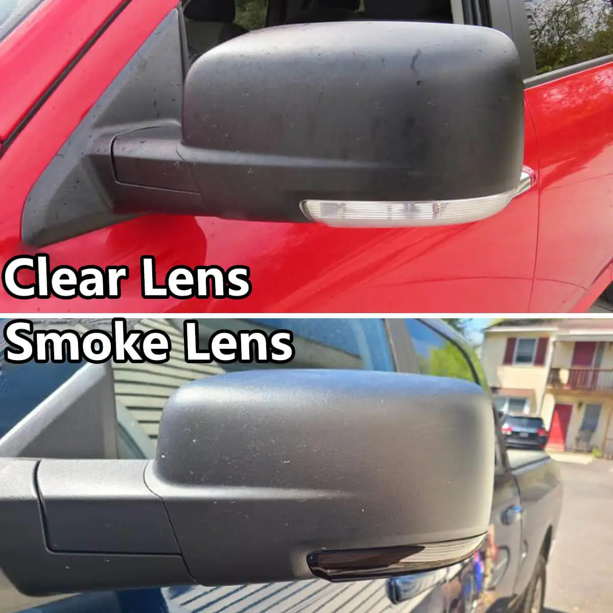 Sequential Dynamic LED Side Mirror Turn Signal Blinker Amber Light For Dodge Ram 1500 2500 2009-2018 Smoke Clear Lens