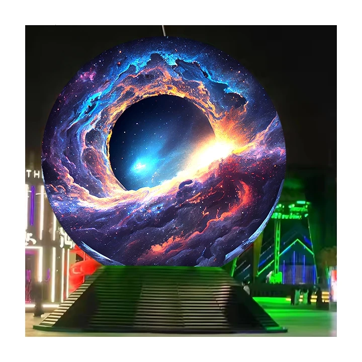 Tela de LED Esférica Criativa 360 Graus Flexível para Parede de Vídeo Globo, Alta Luminosidade 1000cd/m² para Planetário
