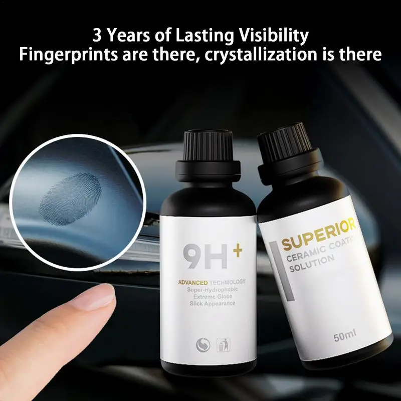 50ml 9H Anti-Scratch Auto Ceramic Glass Coating Liquid Hydrophobic Paint Care Scratch Remover Car Polishing Detailing Agent