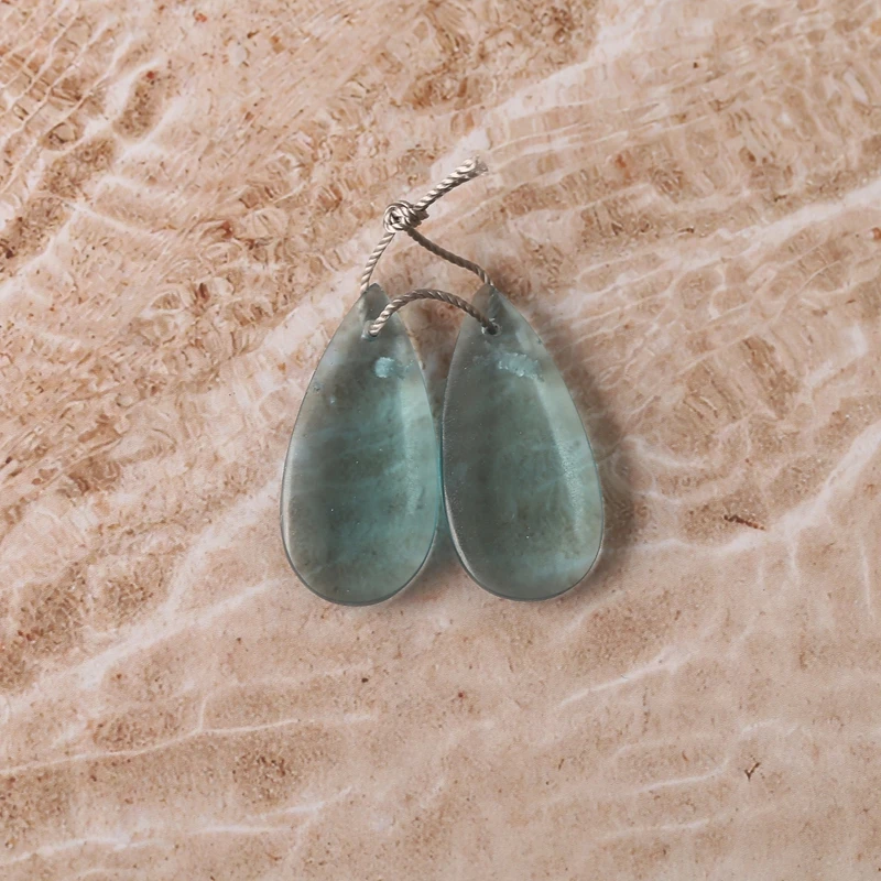 

B & F оникс серьги-капли воды бусины 30x15x4 мм ручной работы полированный камень аксессуары для изготовления ювелирных изделий 4,7 г для поделок своими руками