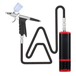 Persoonlijke draadloze airbrush met compressorset Vervang de batterij Geruisloos Super werkt High Power Type C USB-pneumatisch gereedschap