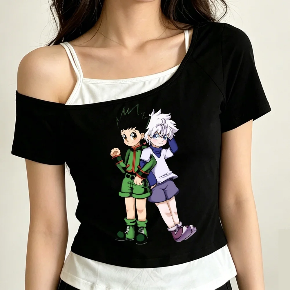 Hunter × Hunter cropped top women vintage clearance sales goth dollette korean fashion tshirt cheap japan meme graphic