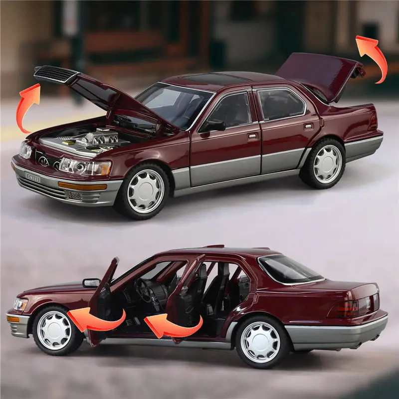 自動車 CELSIOR LUXY 1/24 Carlsson 1:24 LS400 Celsior UCF10 Alloy Luxy Executive Sedan Model Diecast