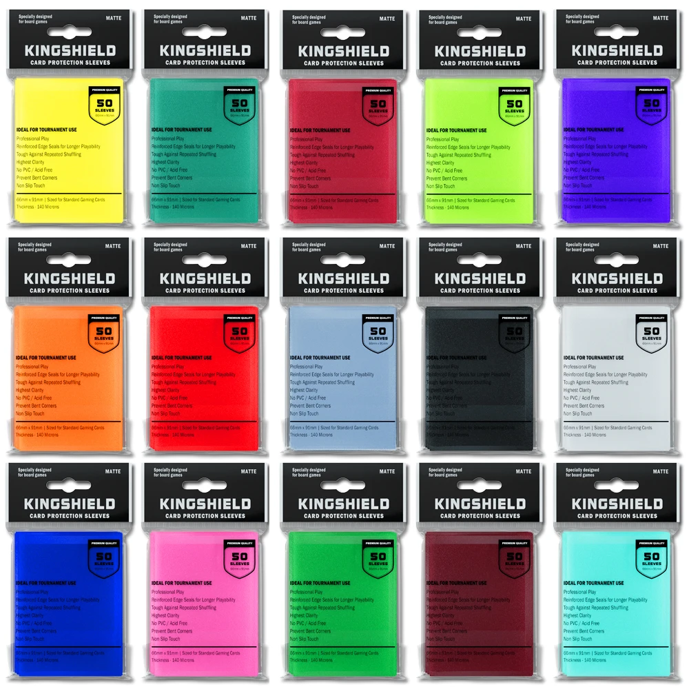 100PCS Matte Colorful Standard Size Card Sleeves TCG Trading Cards Protector Tarot Shield Board Games Cover PKM 66x91mm