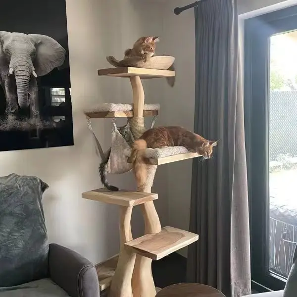 Hot Selling Modern High Quality Indoor Wooden Cat Tree Multi-Layer Cat Climbing Frame Sisal Material Hot Selling Pet Supplies