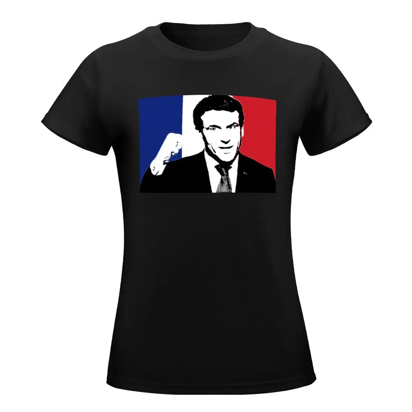 Emmanuel Macron France en marche cpa 10 T-Shirt lady clothes kawaii clothes summer top t-shirt dress for Women long