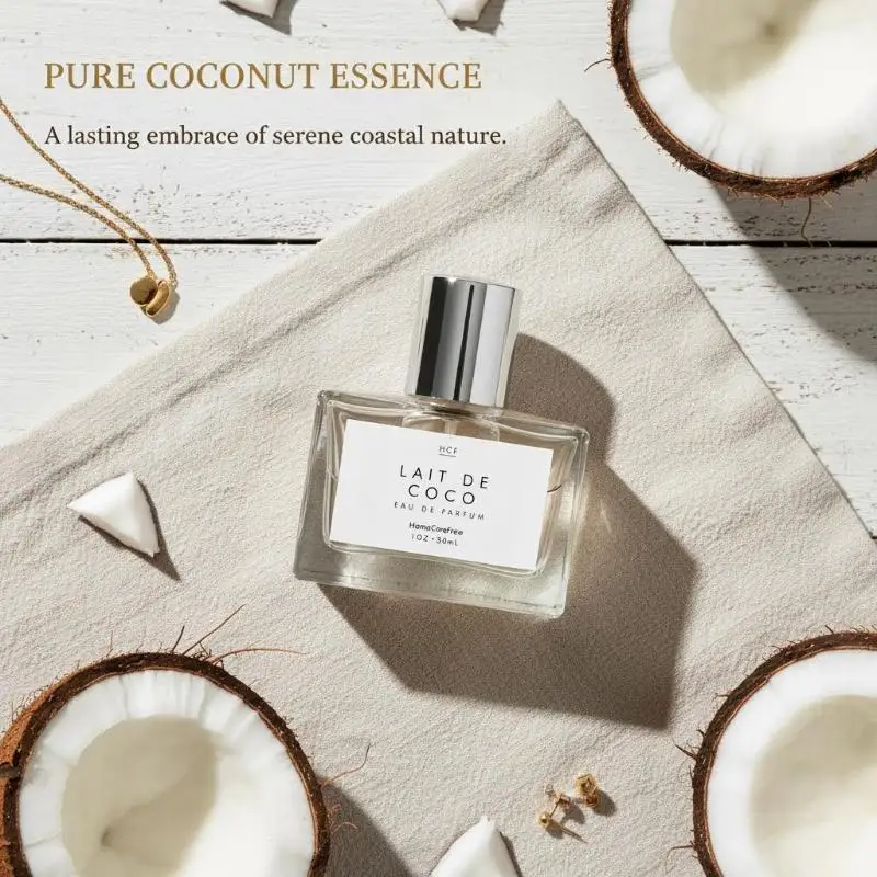 

Ароматический спрей с ароматом кокосового молока, свежий, натуральный, цветочный, фруктовый, гурманский аромат, стойкий, унисекс, 30 мл.