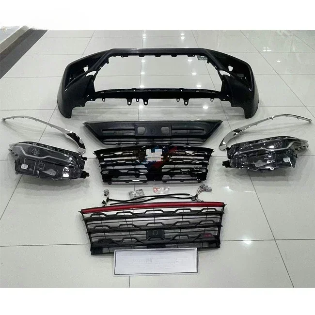 

High quality VRZ design car bumpers bodykit body kit for Toyota Fortuner 2016-2021 up to Legender with LED Head light