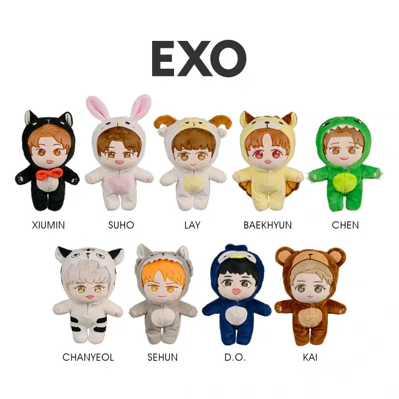 

EXO Plush Doll Kpop Pop Support Star Fans Stuffed Toys BAEKHYUN CHEN KAI LAY SEHUN D.O. CHANYEOL SUHO XIUMIN Korean Gifts