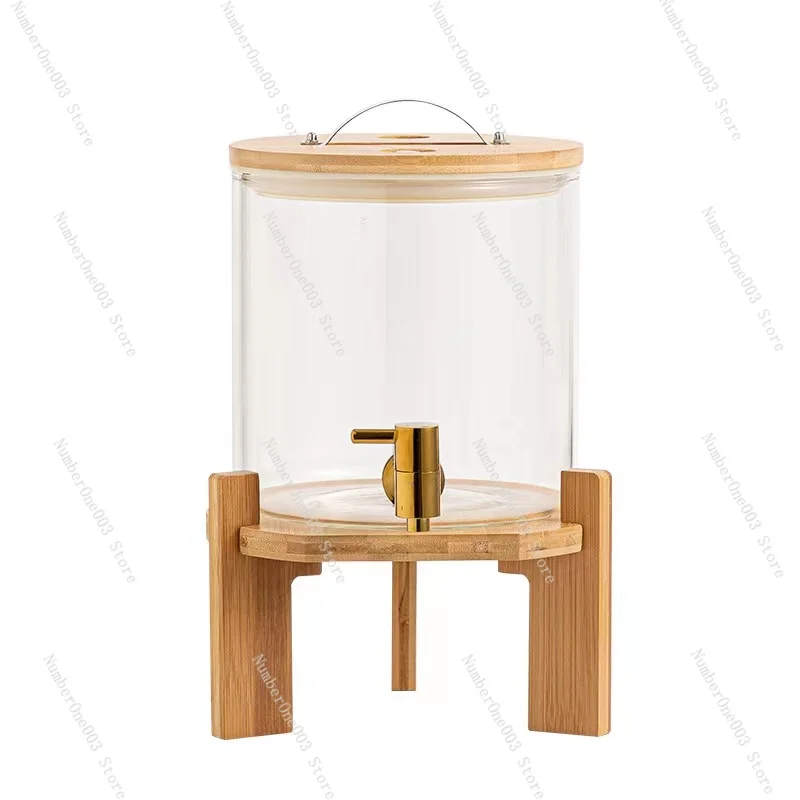 

High Borosilicate Cold Kettle Glass High Temperature Resistant Cold Kettle Coke Bucket Large Capacity with Faucet