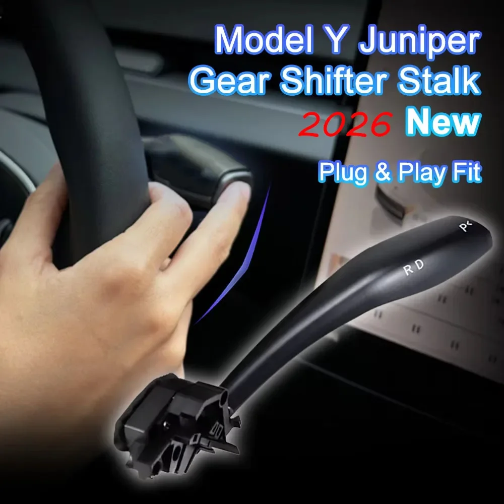 Smart Gear Shifter Lever for Tesla Model Y 2026 Juniper Millisecond Responsive Shift, Full Accessories Kit & Installation Guide