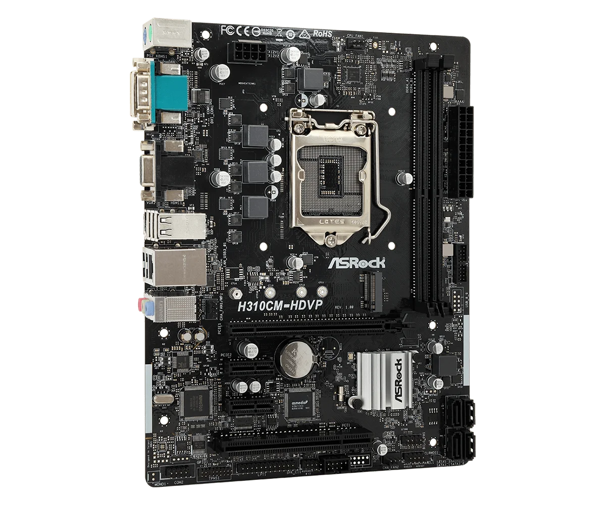 ASROCK H310CM-HDVP LGA 1151 Motherboard CPU For i9-9900K i7-9700K