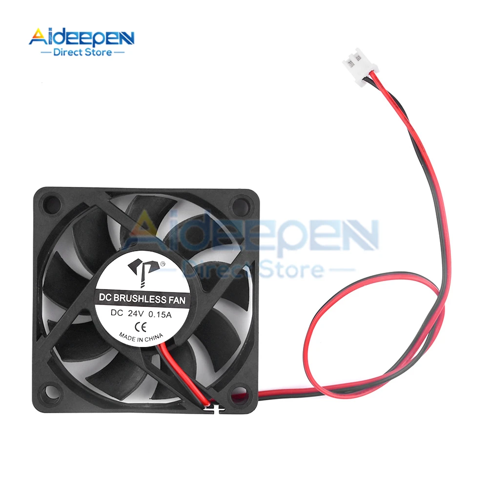 6015 Cooling Fan Brushless 3D Printer Parts 2Pin For Extruder DC Cooler Blower Plastic Fans envio gratis 5V 12V 24V 0.15A 0.2A