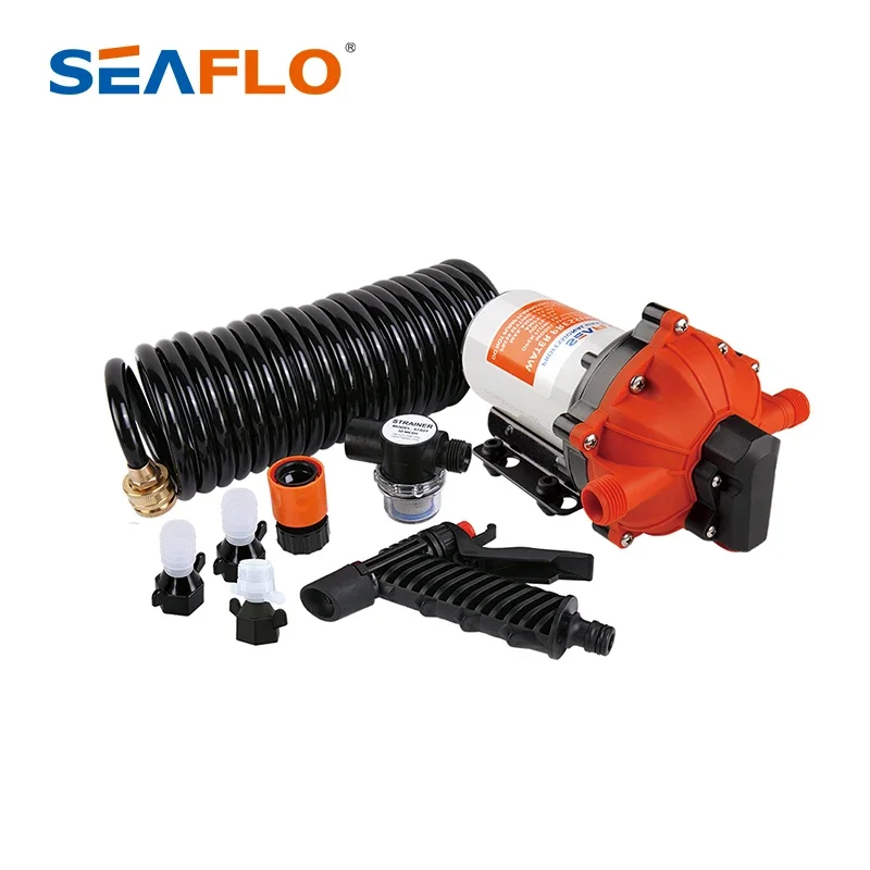 

Seaflo 51 Series 6M Hosecoil Washdown System Trigger 12V DC High Pressure Water Pump for Car Washing Equipment