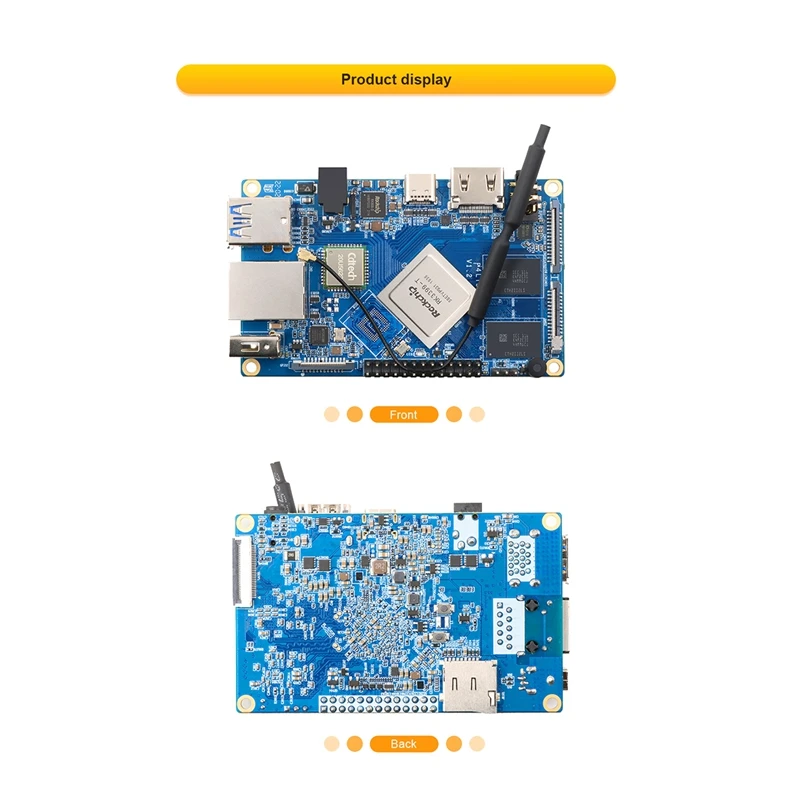 For Orange Pi 4 LTS+ Aluminum Alloy Case +Power RK3399 4G RAM+16G EMMC Android Ubuntu Debian Development Board US Plug