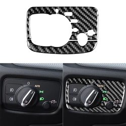 Real Carbon Fiber Car Headlight Switch Trim Frame For Audi A3 S3 RS3 8V 2013 2014 2015 2016 2017 2018 Accessories Styling
