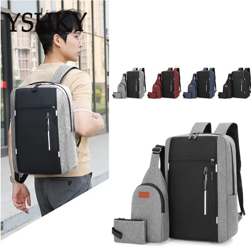 Women Fashion backpack soft leather multi-functional bag Polyester large capacity computer backpack