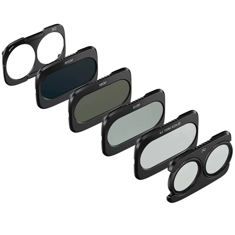 T24C Split Filter Kit For DJI Osmo Pocket 4P 6658- ND16, ND64, ND256, CPL 1/4 Black Diffusion Lens Filters 6658 Stackable