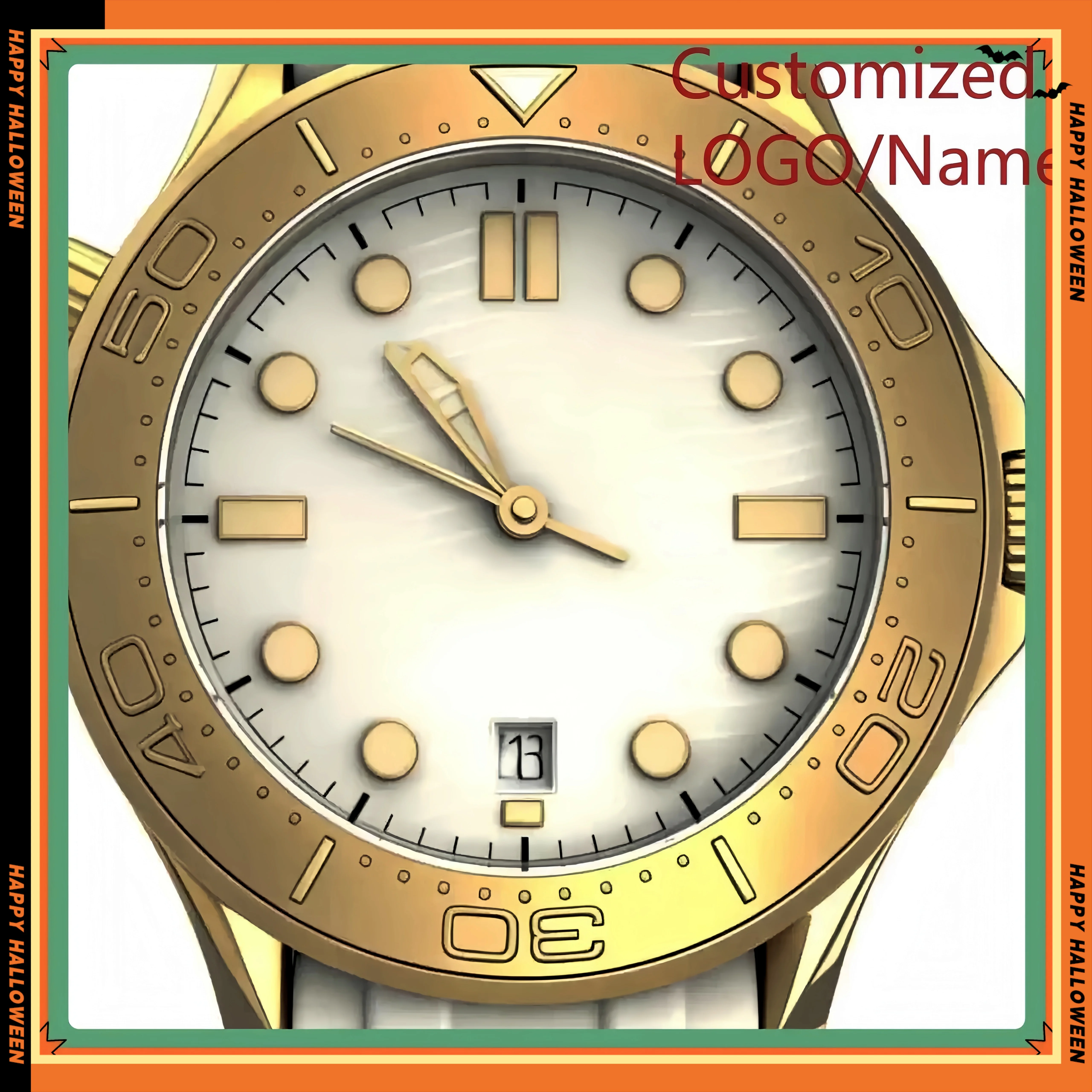 WWATCH Store Montres personnalisées pour hommes, mouvement automatique, acier inoxydable 904l, 40 mm