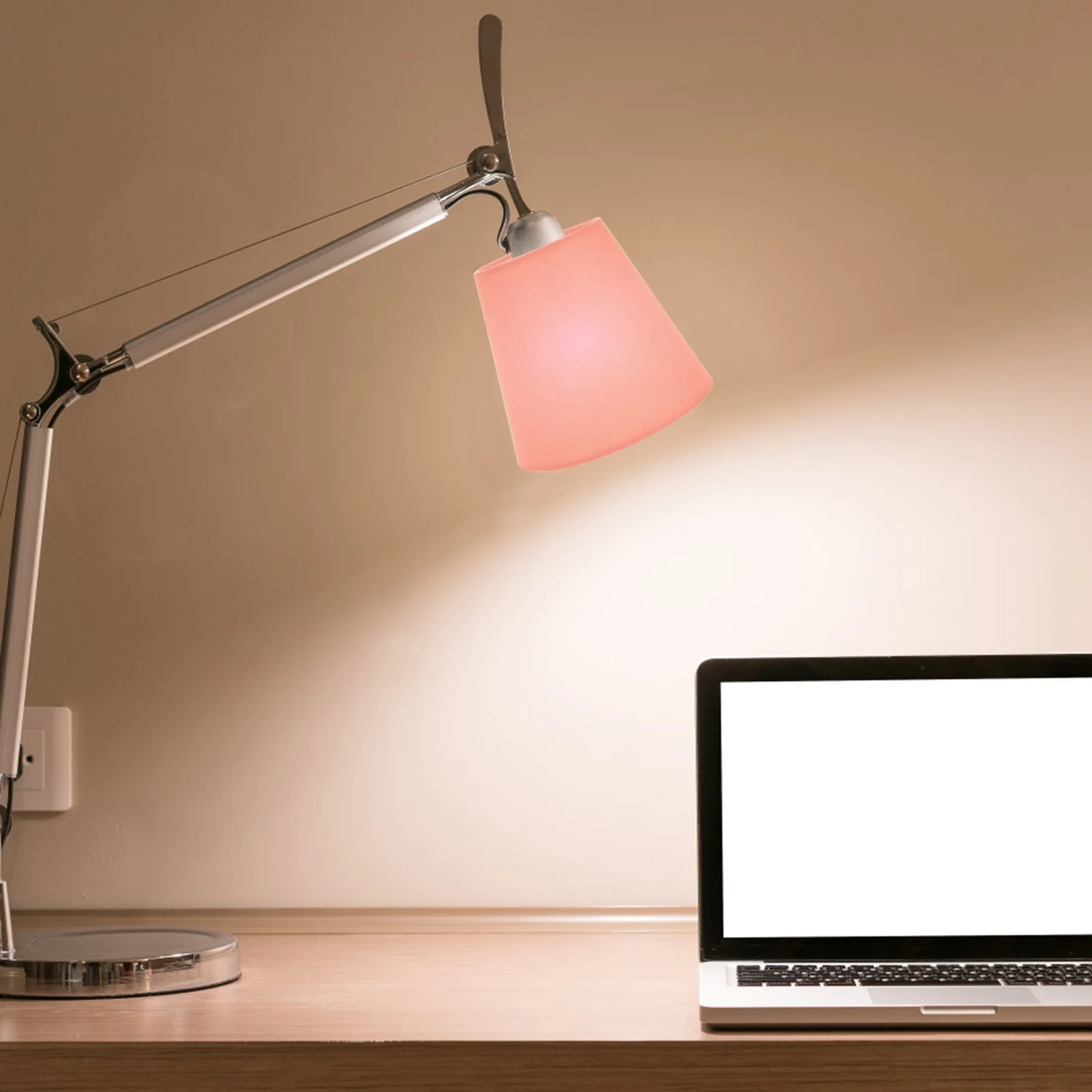 

Household Macaron Lamp Shade Pink Fabric Hanging Ceiling Lamp Cover Lightweight Soft Light Decorative Lampshade