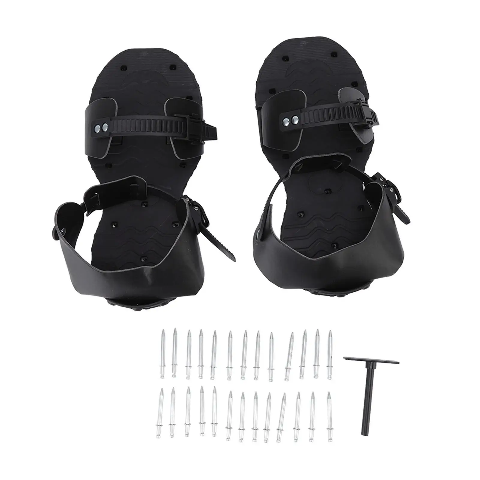 

Lawn Aerator Sandals PU Studded Aerator Shoes Revitalize Grass Yard Garden Tool