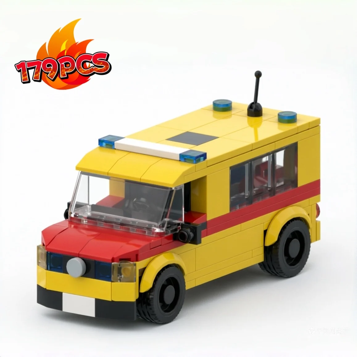 

MOC German Emergency Rescue Car Building Block Toy (179 Pieces) – Creative Birthday / Christmas Gift for Boys, Item No. 176663