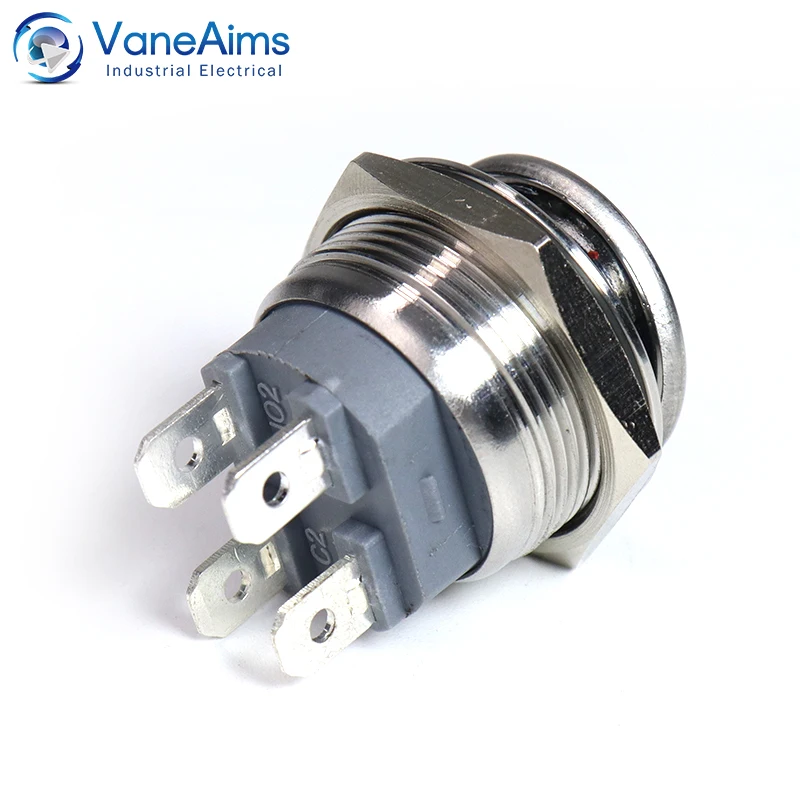 Metal Toggle Rocker Switch On Off 220v 12v 6v 22mm 2NO 4pin Latching Fixed 16A High Current LED Light Switch Car Boat Motorcycle