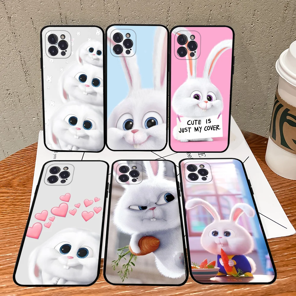 Cartoon Cute Anime R-RabbitS Phone Case For IPhone 16 15 14 11 12 13 Mini Pro XS Max Cover 6 7 8 Plus X Funda Shell