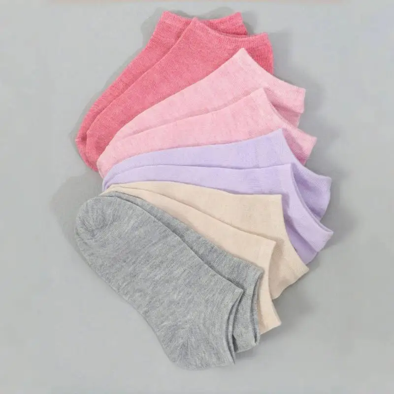 5/10 Pairs Women Men Family: Matching Short Socks Color Series European American Trends Mid-calf