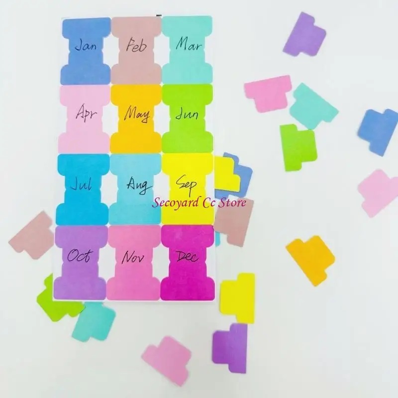 N3UC Adhesive Index Label Adhesive Notes Writable Page Marker for Notebook