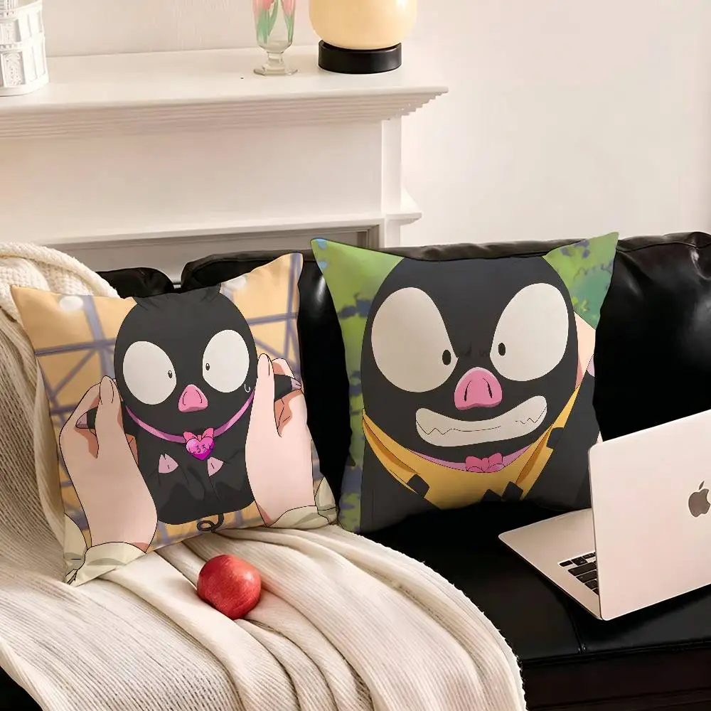 Anime Cute Ranma P Chan Ryogas Pig Lucky Dragon Pillow Case Fashion Square Pillowcase Bedroom Sofa Room Ins Decoration Leisure