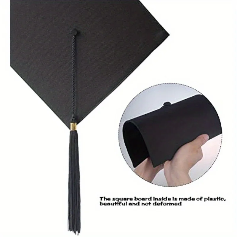 One Graduation Cap with Tassel, Adjustable for Adults, Suitable for Both Men And Women，Pendent Unisex Graduation Hat master view 2