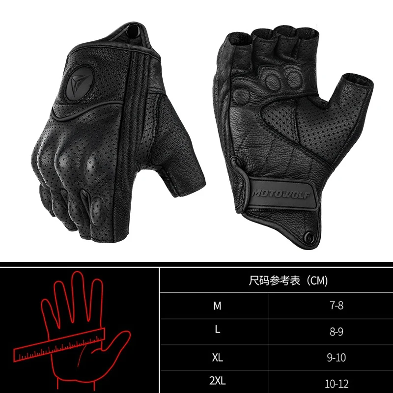 NEW Summer Gloves Motorcycle Men Women Fingerless Gloves Hard Knuckles Leather Cycling MTB Racing Riding Gloves Protective Gear