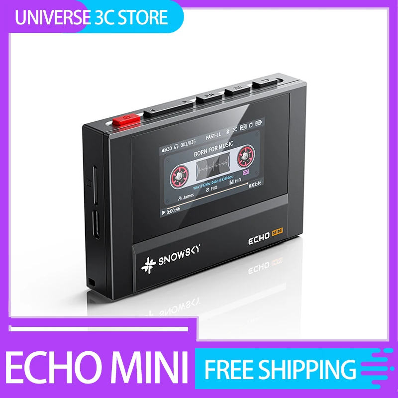 Fiio Snowsky Echo Mini Wireless Bluetooth Mp3 Mini Walkman 8GB Custom Support Dsd Retro Portable Bluetooth Player Gift