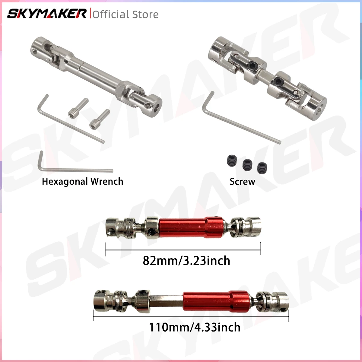 1/12 RC카 메탈 드라이브 샤프트 MN128 MN86 MN86s 드라이브 샤프트 메탈 CVD 드라이브 샤프트 5mm 슬리브 액슬 업그레이드 부품 액세서리