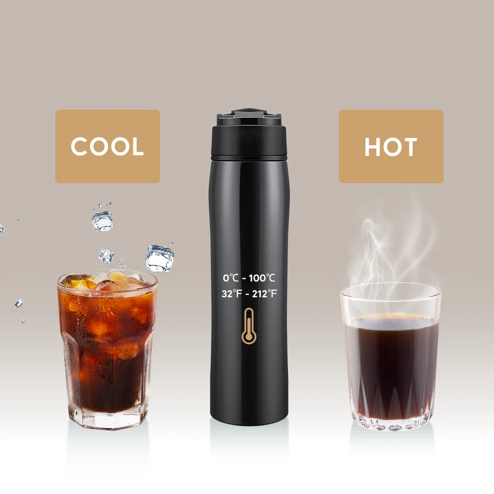 Stainless Steel Vacuum French Press Insulated/Cold Portable Coffee Maker Filter For Tea/Coffee Creative Travel Cafeteira 350ML