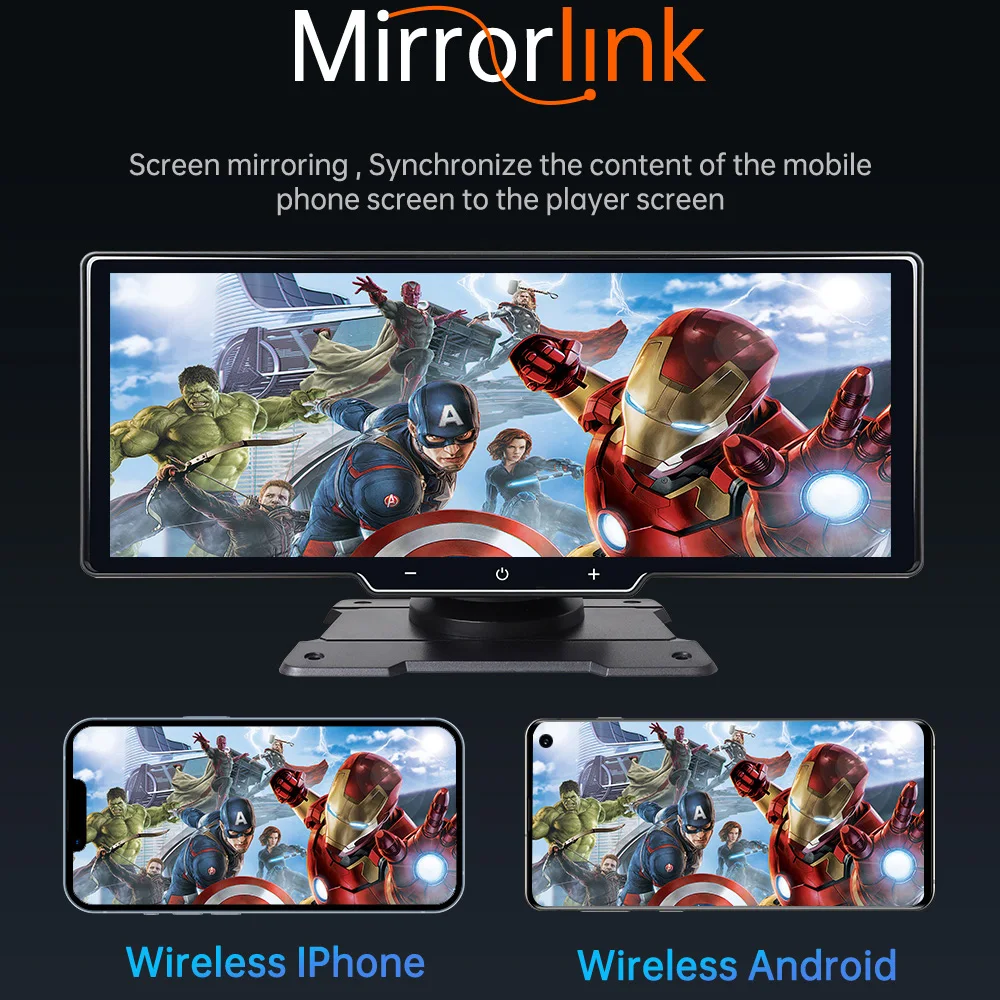 10.26 بوصة راديو السيارة العالمي الوسائط المتعددة نظام تحديد المواقع والملاحة اللاسلكية JIUYIN CarPlay أندرويد السيارات مرآة مشغل موسيقى