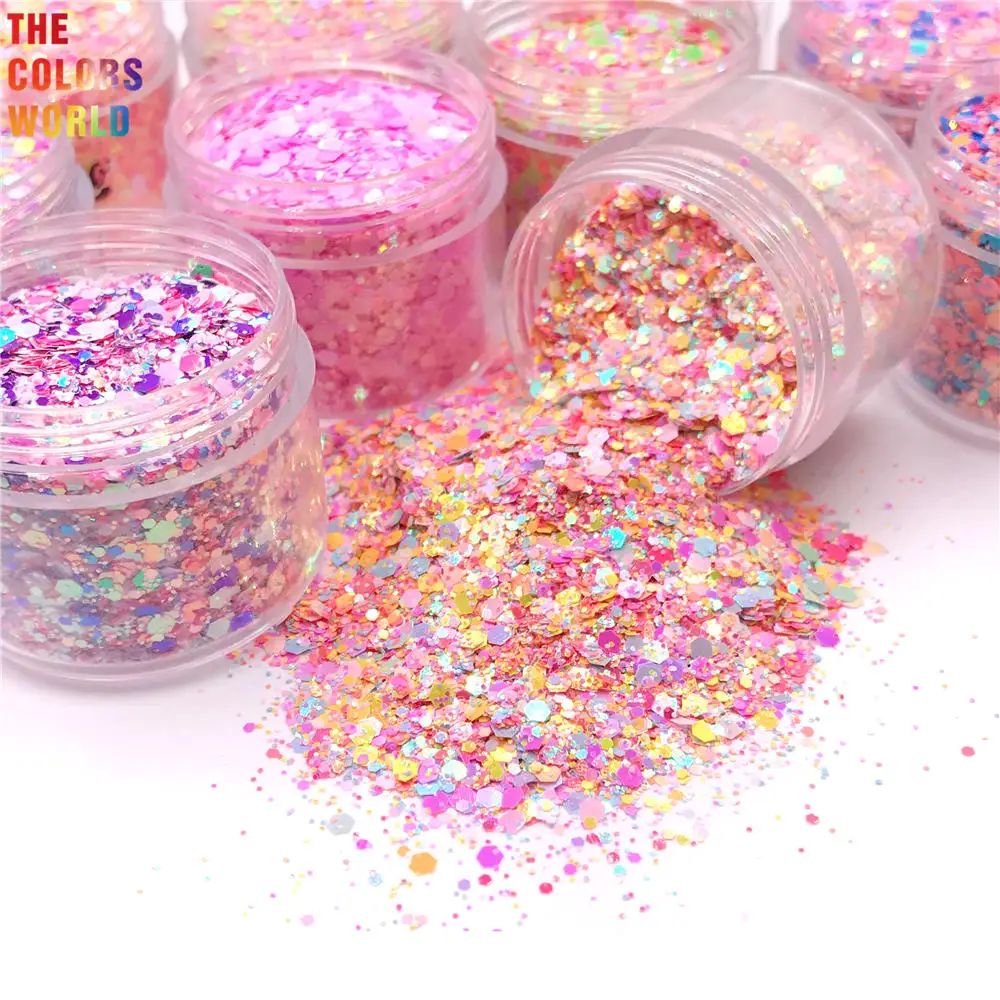 TCT-569 Chunky Nails Glitter Nail Art Decoration Маникюр коренастый Makeup 매니큐어 Tumbler Crafts DIY Manicure Festival Accessories