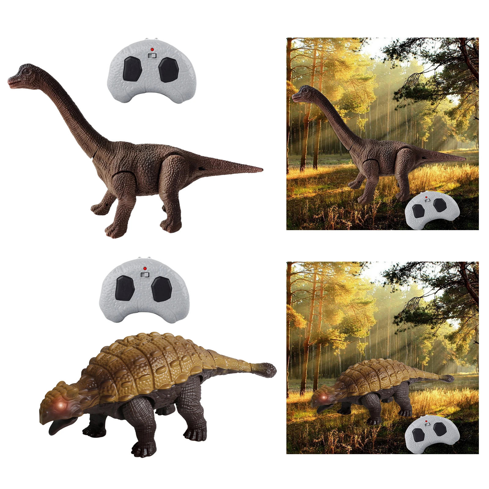 Realistic Kids Remote Control Dinosaur Robot Dinosaur Action Figure Electronic Toys Walking for 3+ Year Old