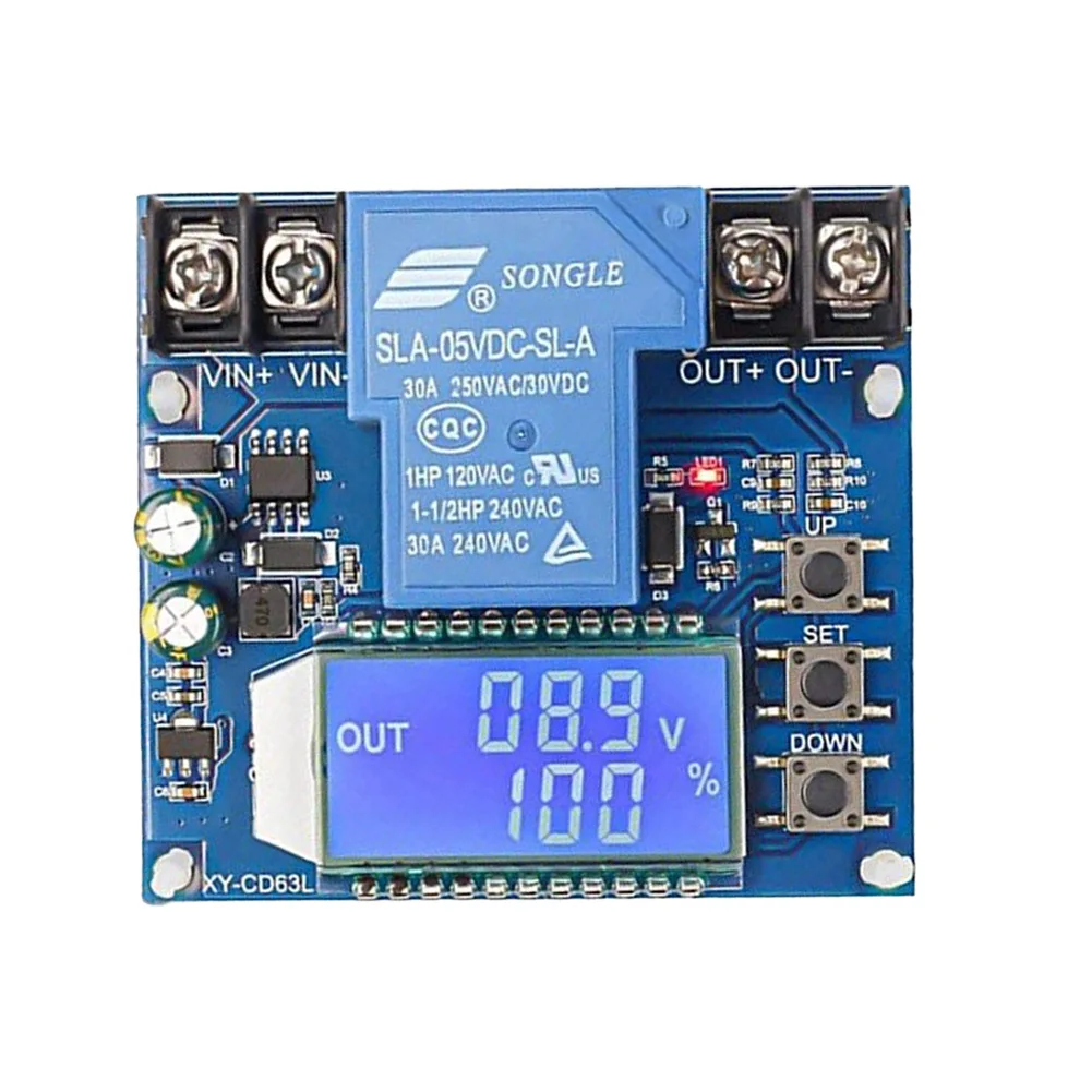 DC 6V-60V Low Voltage Shutdown P/rotection Automatic Relay Switch For Acid For Battery For Charger Discharge Control Circuit