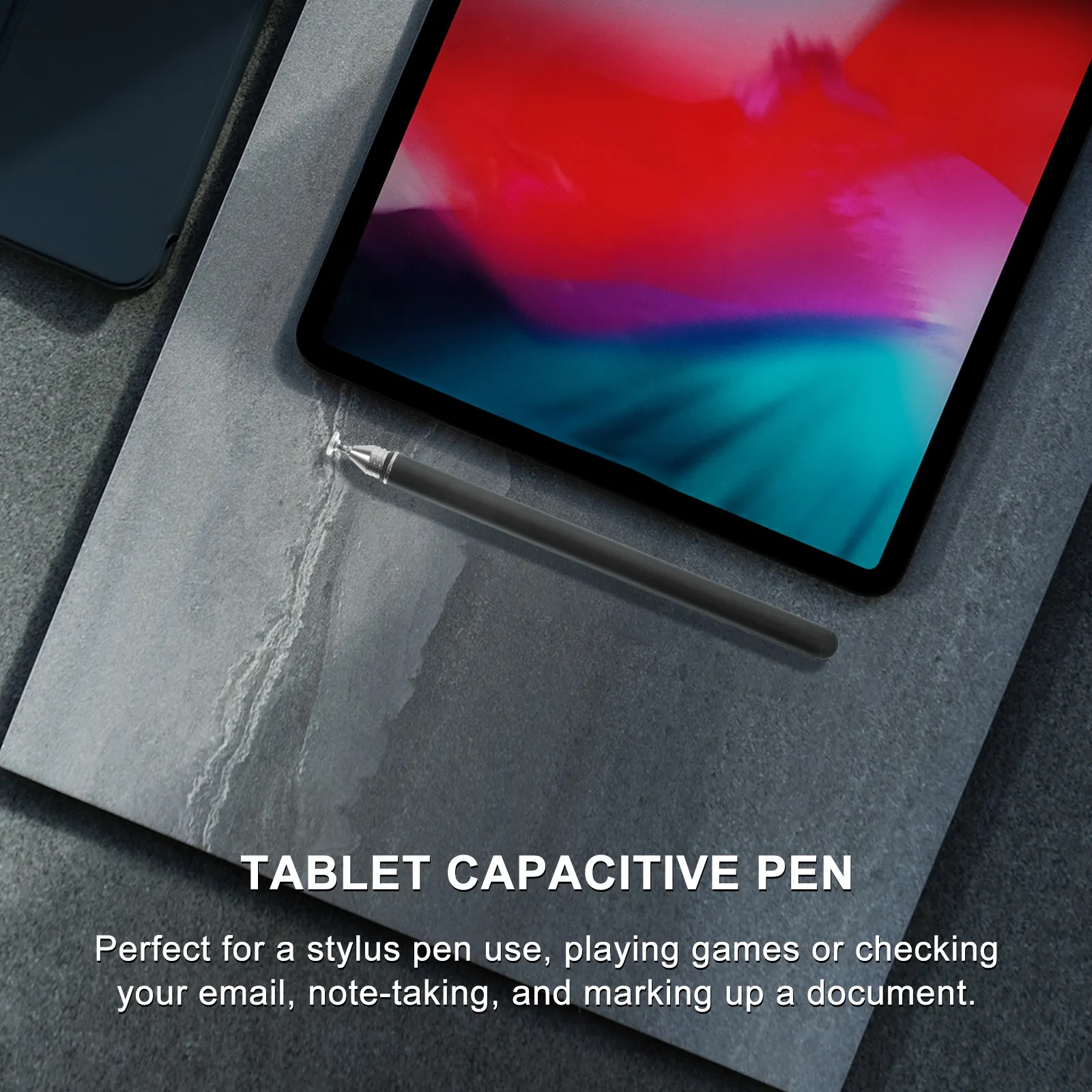 Universal Stylus Pen Capacitive Touch Screen Stylus for Tablet Phone Mobile Cellphone Easy Grip Double Head Suction Cup Portable