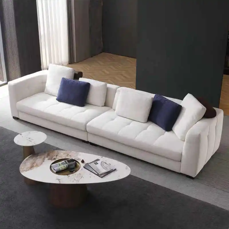 Luxury Living Room Modular Sectional Sofa Set with Solid Hardwood Frame Fabric Cover for Warehouse Villa