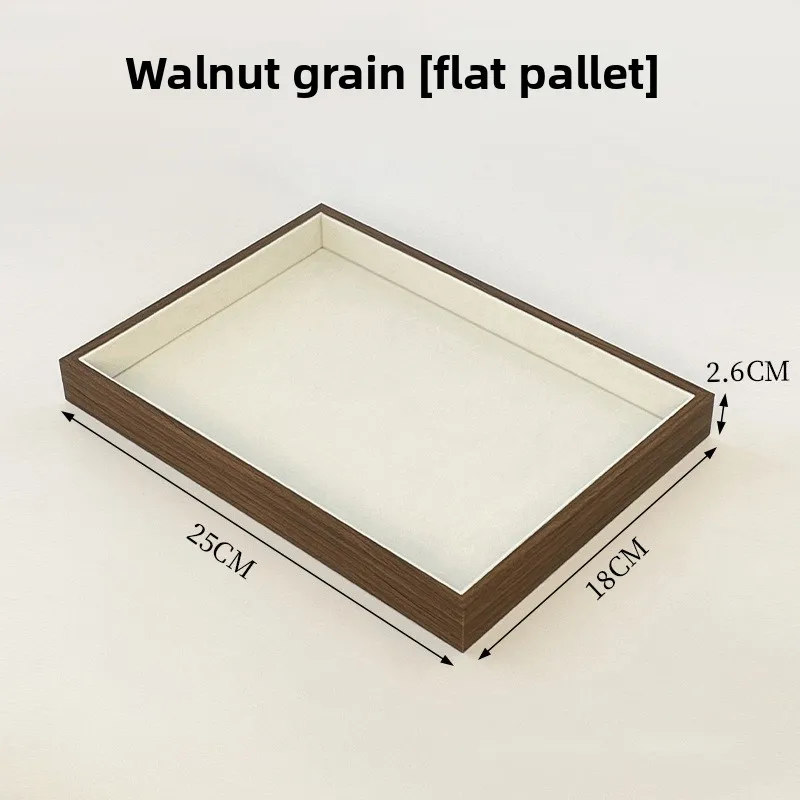 High-end Walnut Pattern Jewelry Tray, Multi-grid Storage