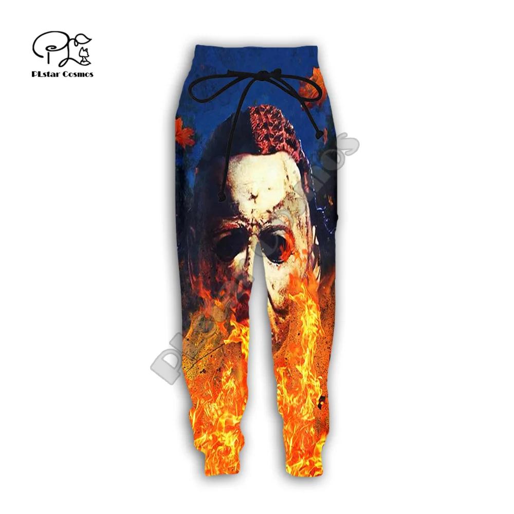 Disfraz de película de Terror para hombre y mujer, ropa de calle con estampado de Michael Myers, Jason 3D, Joggers, pantalones casuales divertidos, X8, para Halloween